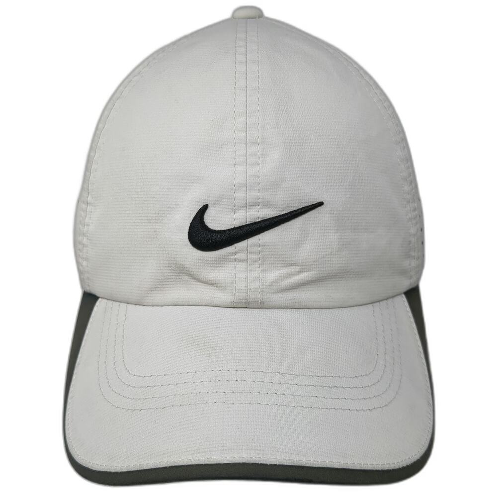 Nike Golf Baseball Cap Beige One Size Perforated 20XI Strapback Hat Swoosh Sport